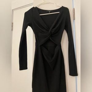 Bloomingdale’s Cutout Bodycon Black Dress Size XS